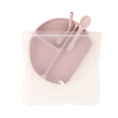 All4Ella Silicone Plate With Straw &amp; Spoon