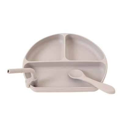 All4Ella Silicone Plate With Straw &amp; Spoon