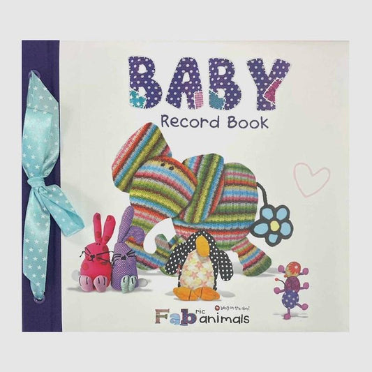 Fabric Animals Baby Record Book