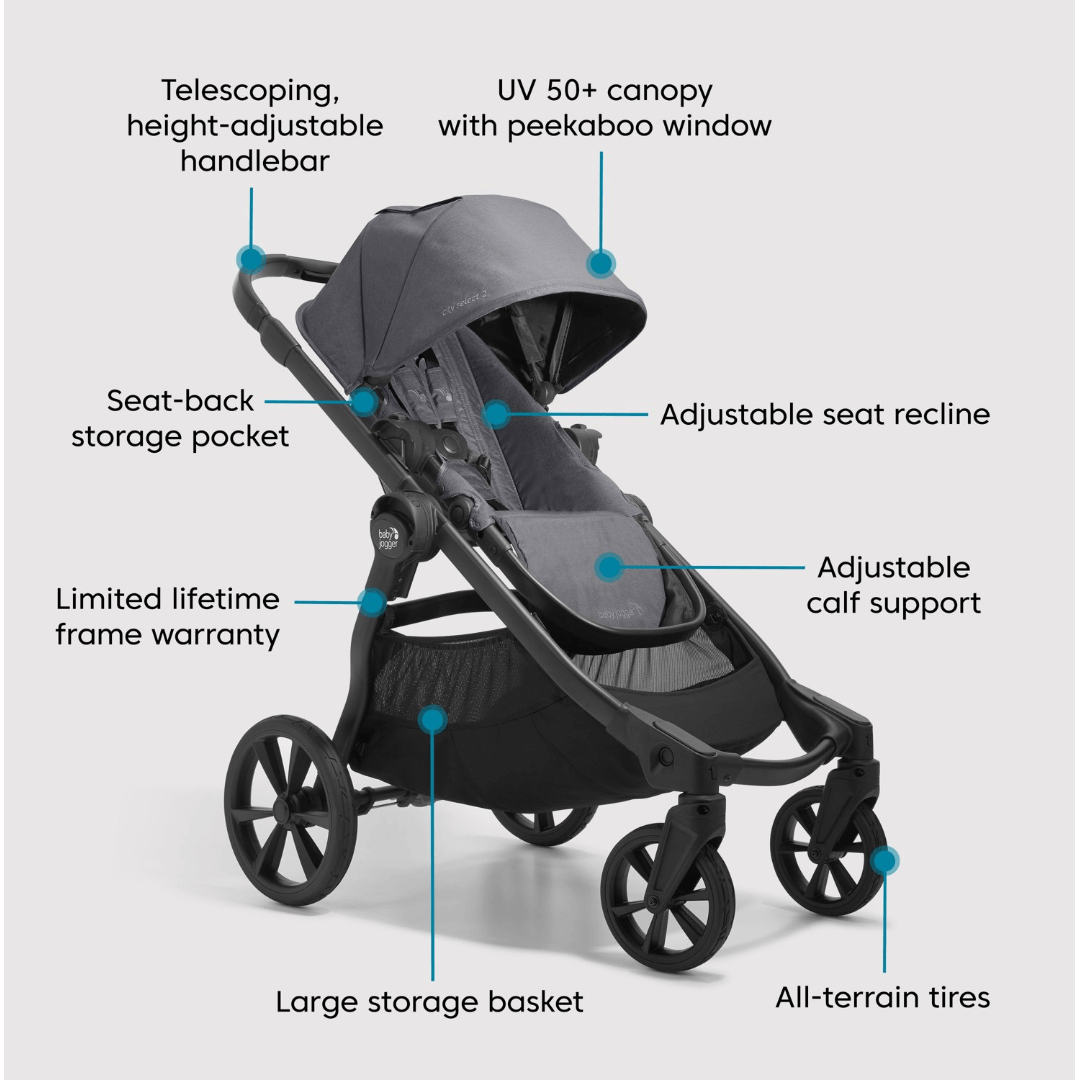 Baby Jogger City Select 2 Double - Radiant Slate