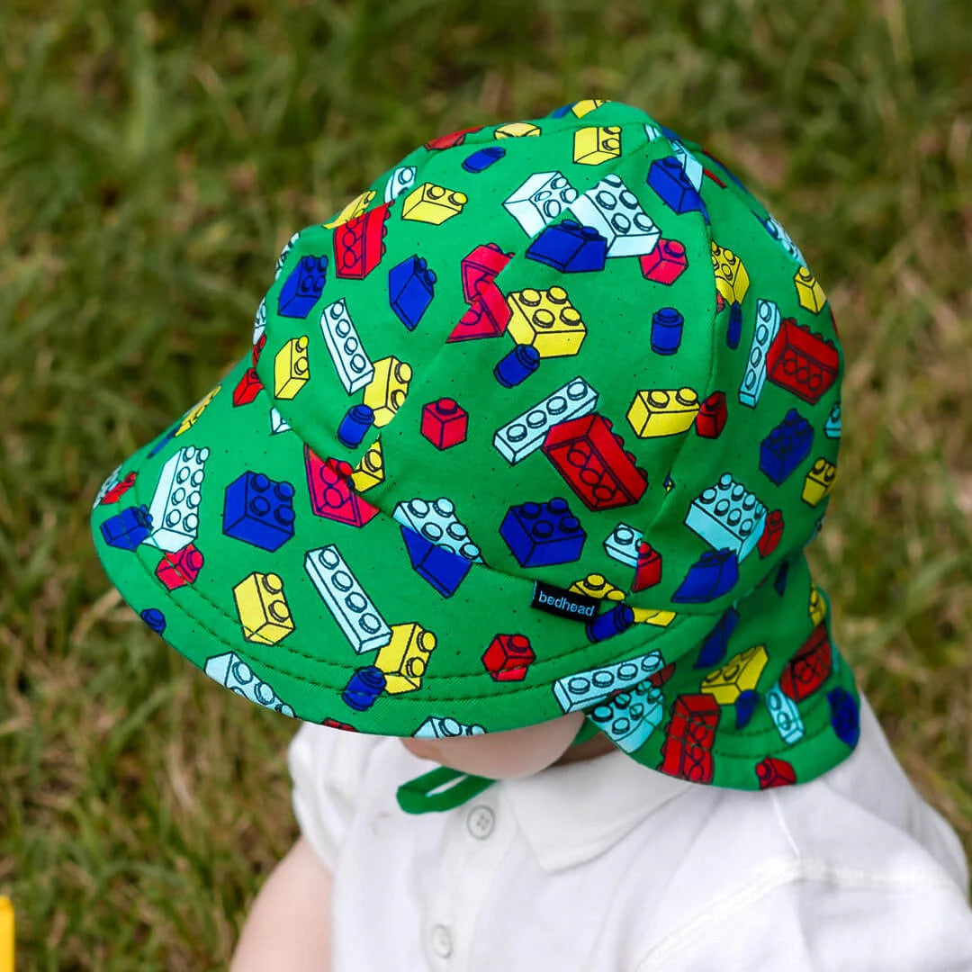 Bedhead  Legionnaire Flap Sun Hat - Blocks