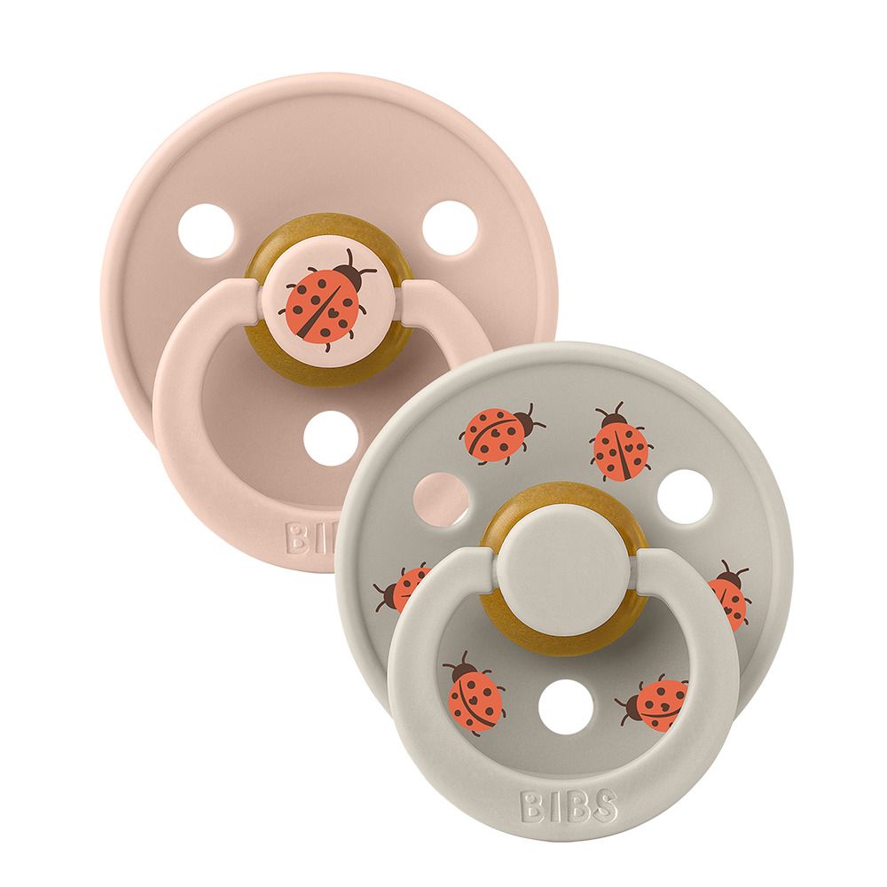 BIBS Studio Pacifier/Soother 2pk Ladybug Latex Size 1