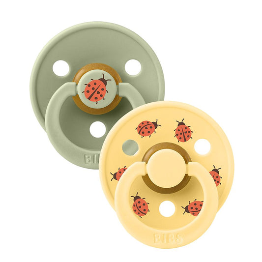 BIBS Studio Pacifier/Soother 2pk Ladybug Latex Size 2