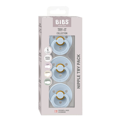 BIBS Baby Pacifiers/Soothers Try-It Collection 3pk