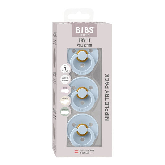 BIBS Baby Pacifiers/Soothers Try-It Collection 3pk