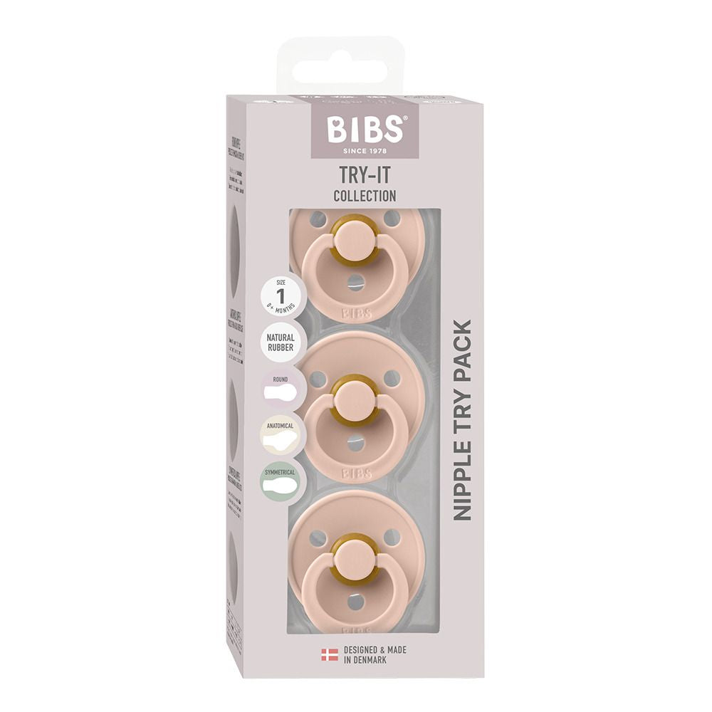 BIBS Baby Pacifiers/Soothers Try-It Collection 3pk