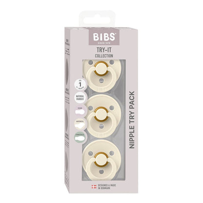 BIBS Baby Pacifiers/Soothers Try-It Collection 3pk