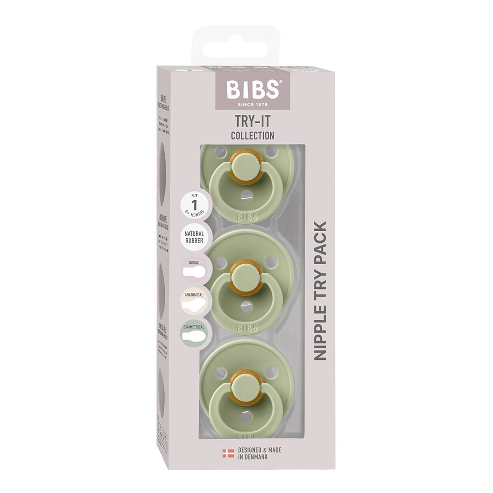 BIBS Baby Pacifiers/Soothers Try-It Collection 3pk
