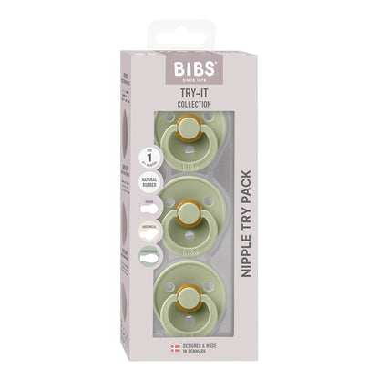 BIBS Baby Pacifiers/Soothers Try-It Collection 3pk