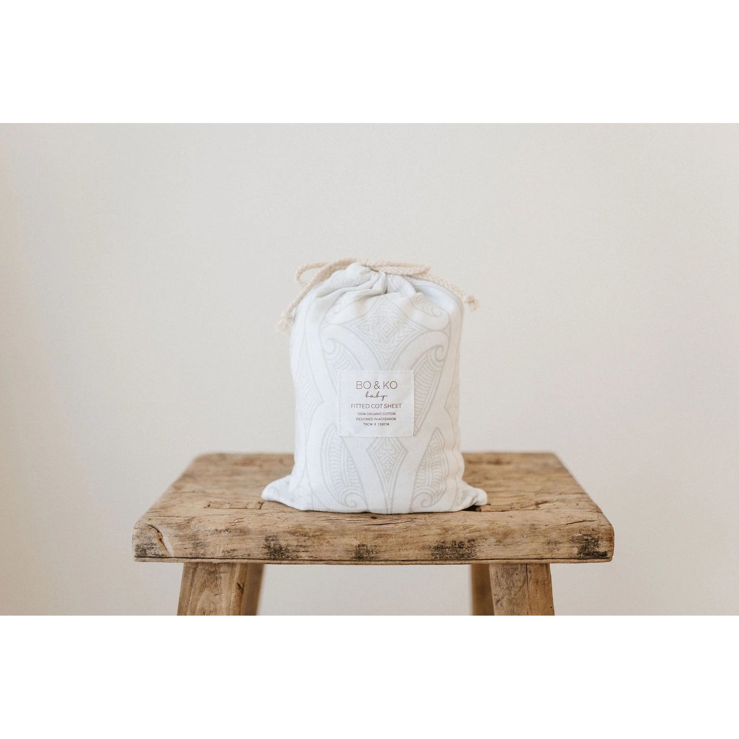 BO &amp; KO Baby Te Pātiki Fitted Cot Sheet