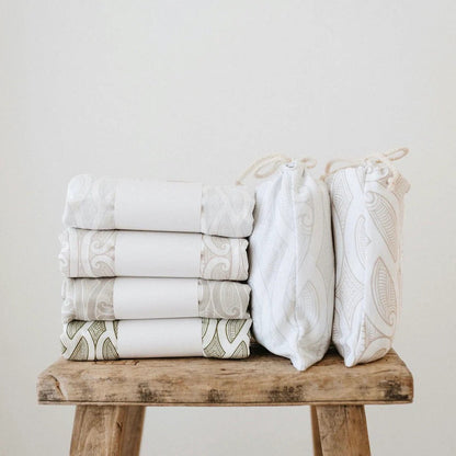 BO &amp; KO Baby Te Pātiki Fitted Cot Sheet