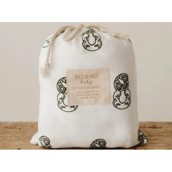 BO &amp; KO Baby Tiki Fitted Cot Sheet