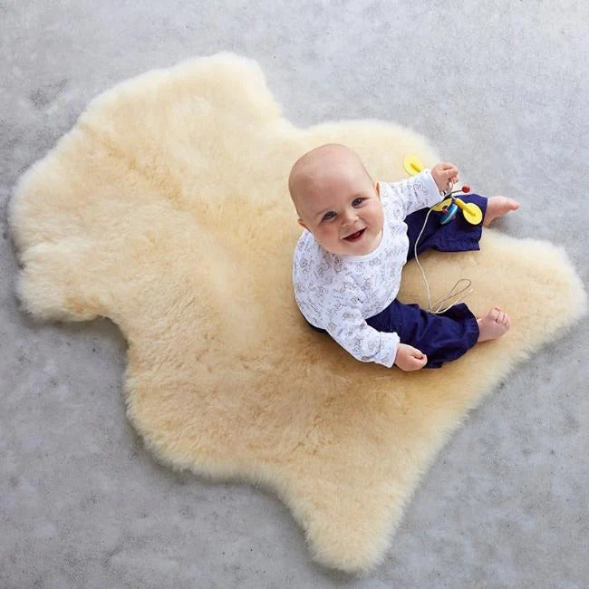 Classic New Zealand Play Sheepskin Baby Rug