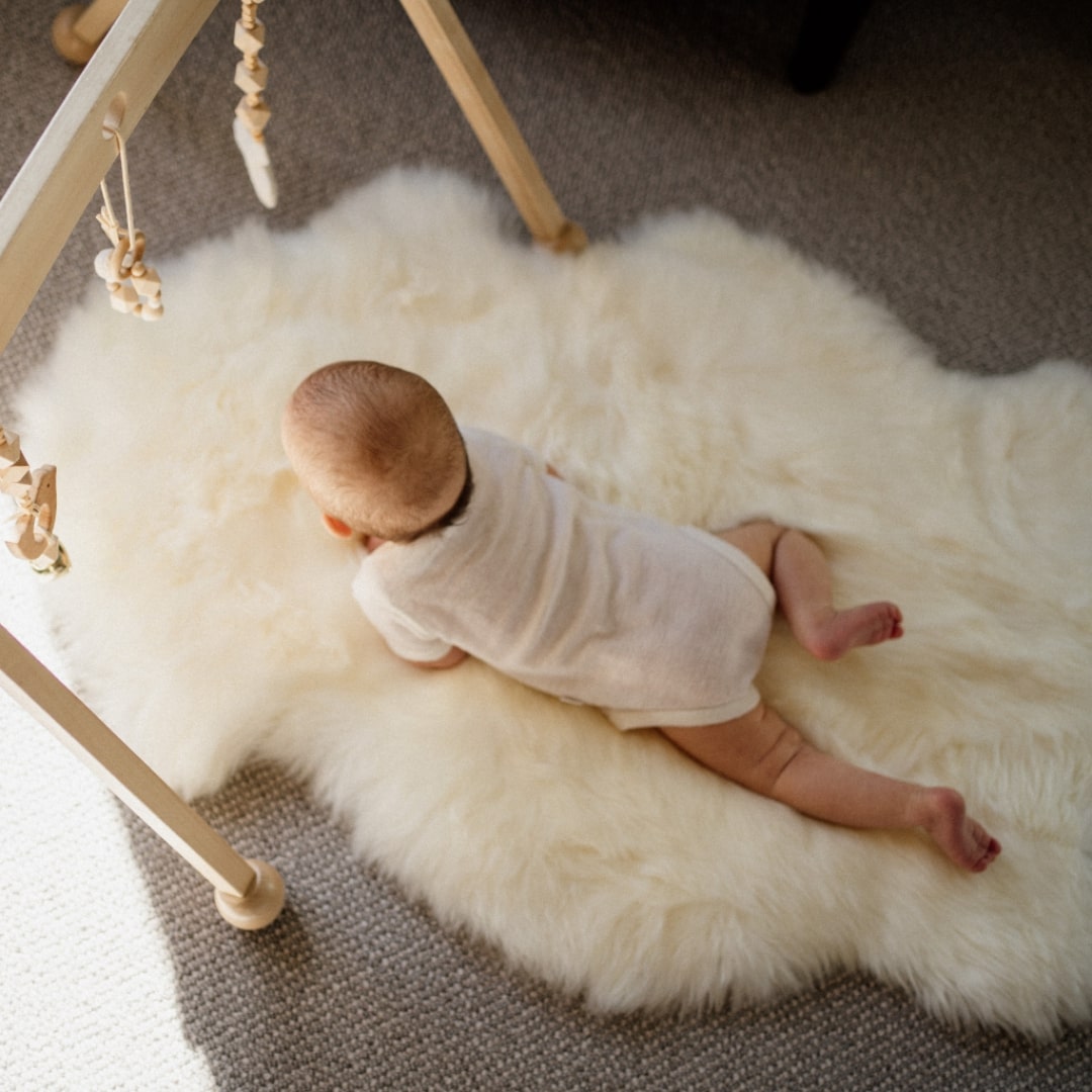 Classic New Zealand Play Sheepskin Baby Rug
