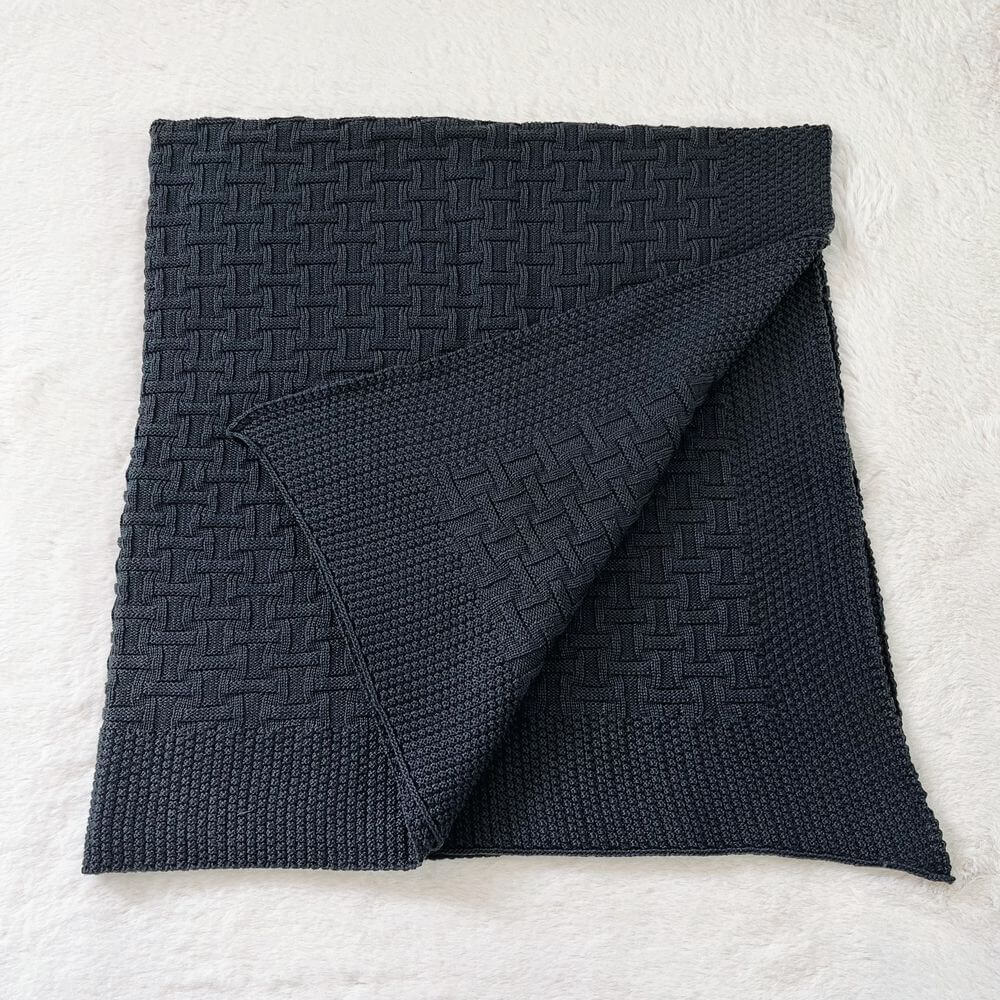 Baby On The Move Basketweave Merino Bassinet Blanket 90 x 90 cm