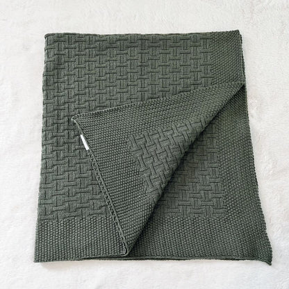 Baby On The Move Basketweave Merino Bassinet Blanket 90 x 90 cm