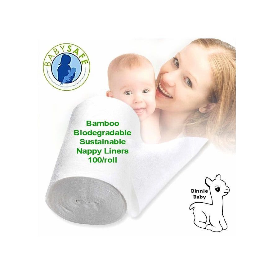 Binnie Baby Bamboo Biodegradable Nappy Liners 100pk