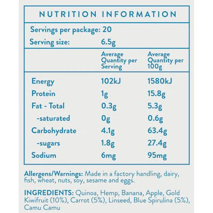 Petite Eats Blue Kiwifruit Smoothie Mix 130g - 20 Servings