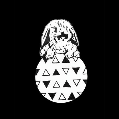 Ink Boss Art Baby Animals Bunny Black & White