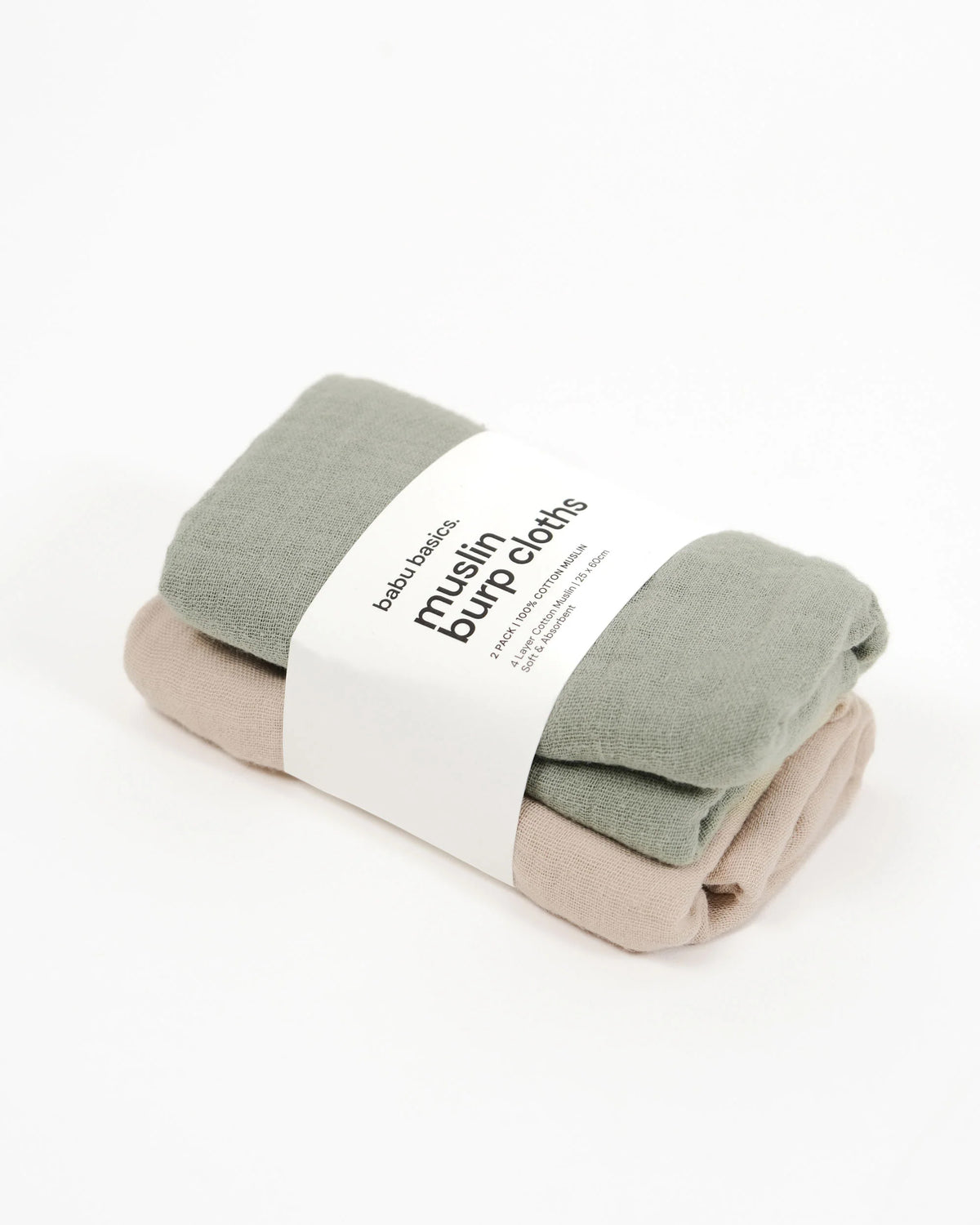 Babu Muslin Burp Cloth 2pk