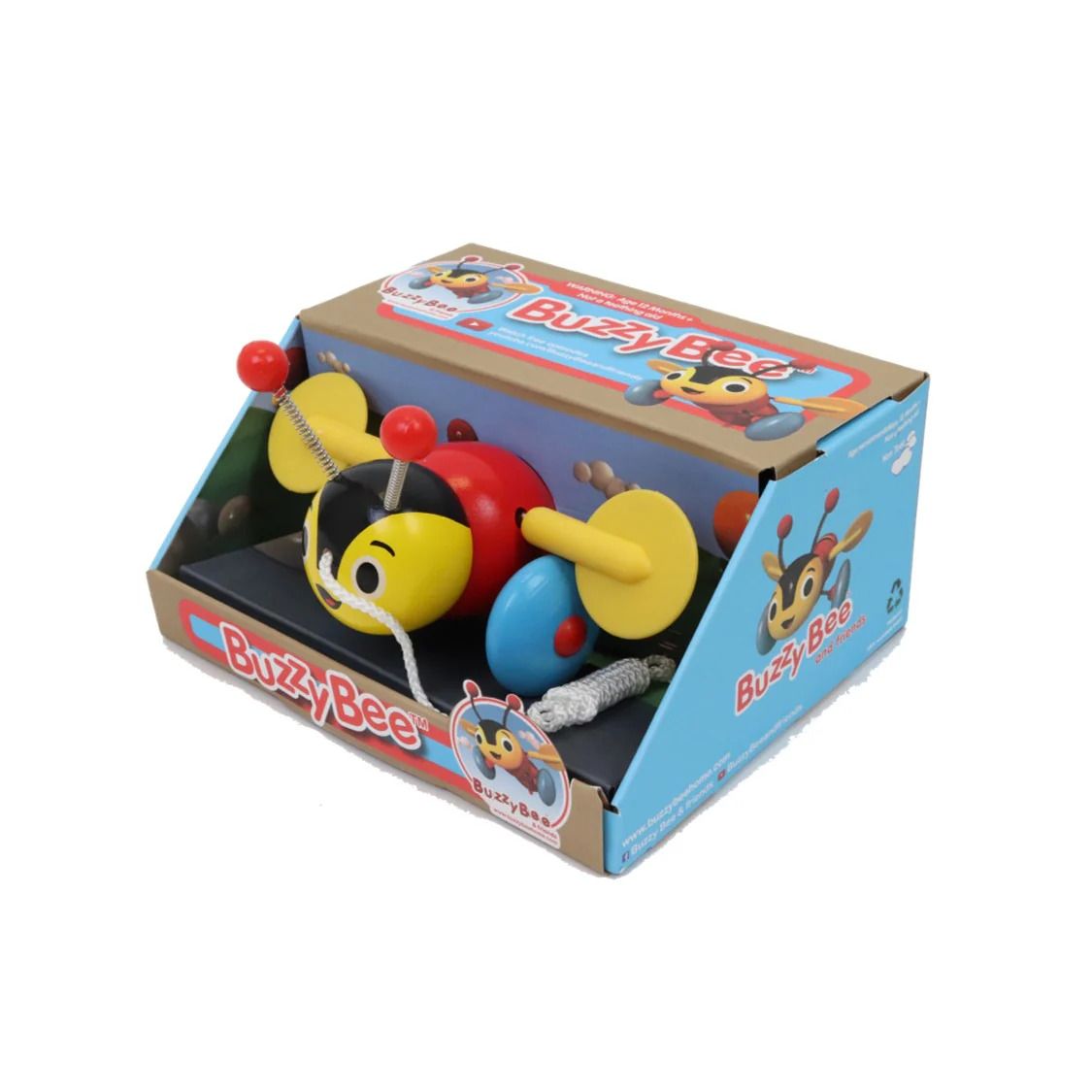 Buzzy Bee Classic Wooden Pull Along Toy