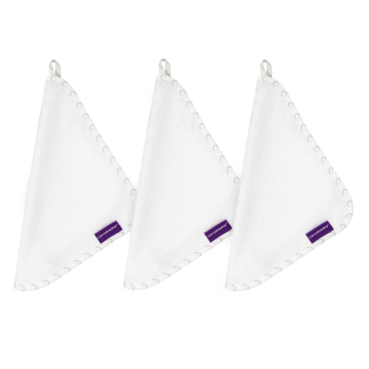 ClevaMama Bamboo Baby Washcloth 3pk