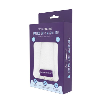 ClevaMama Bamboo Baby Washcloth 3pk