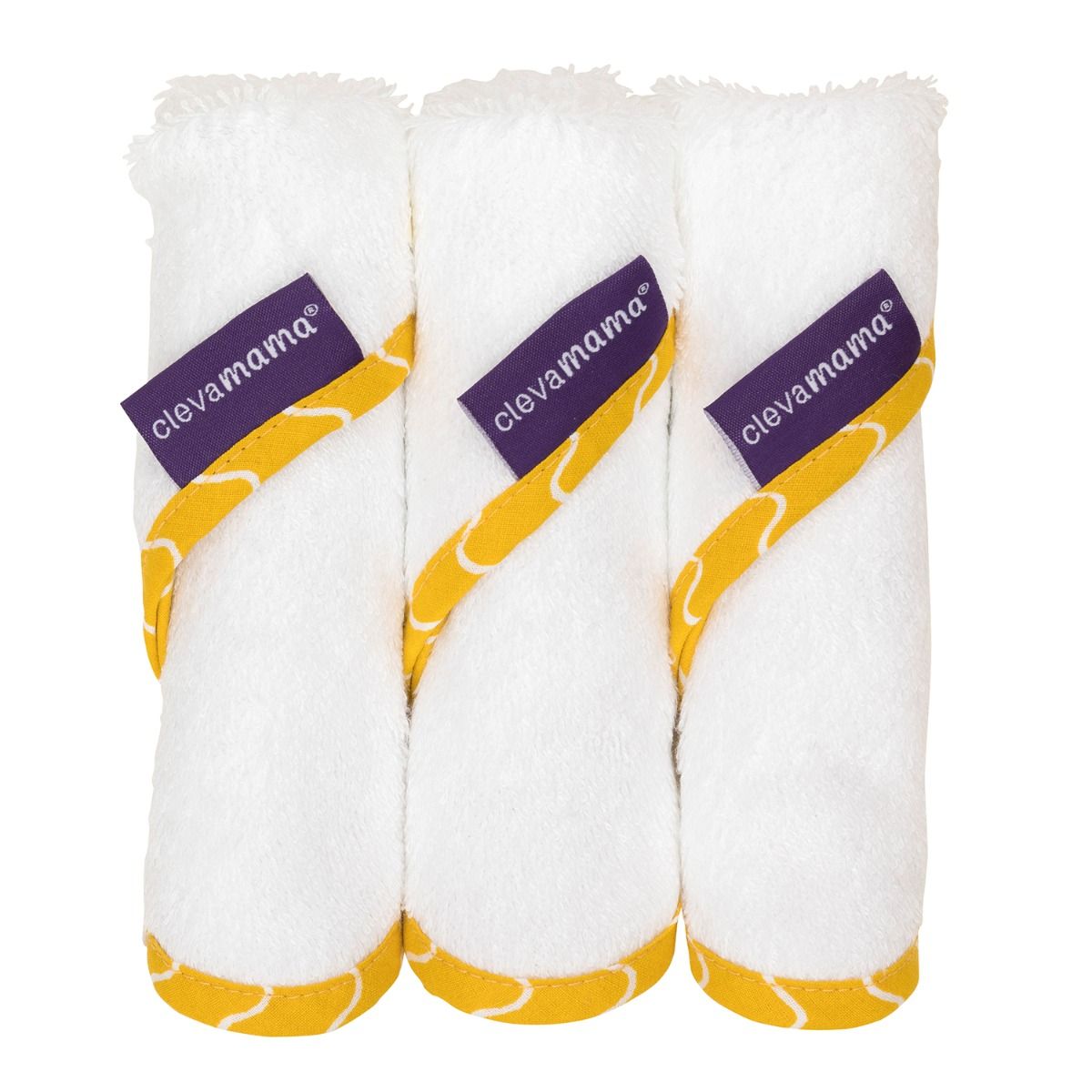 ClevaMama Bamboo Baby Washcloth 3pk