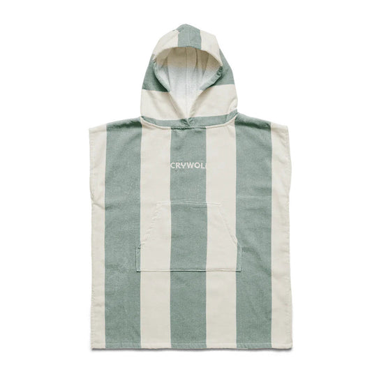 Crywolf Hooded Towel - Moss Stripe
