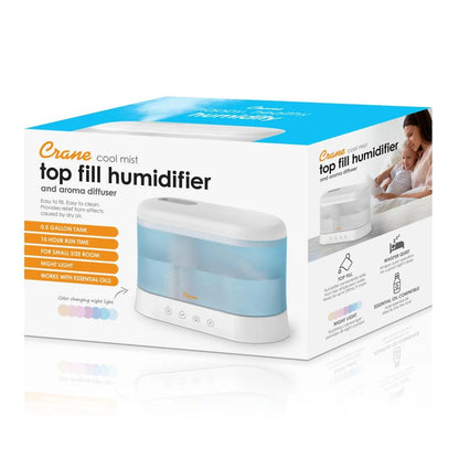 Crane Cool Mist Top Fill Humidifier 1.8L - White