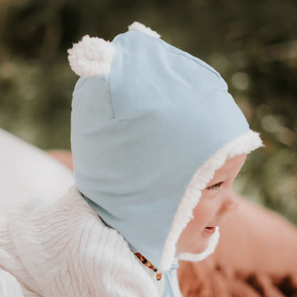 Bedhead Fleecy Baby Beanie - Baby Blue Marle