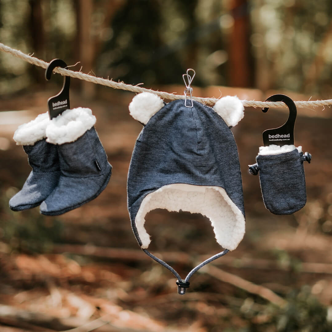 Bedhead Fleecy Baby Beanie - Denim