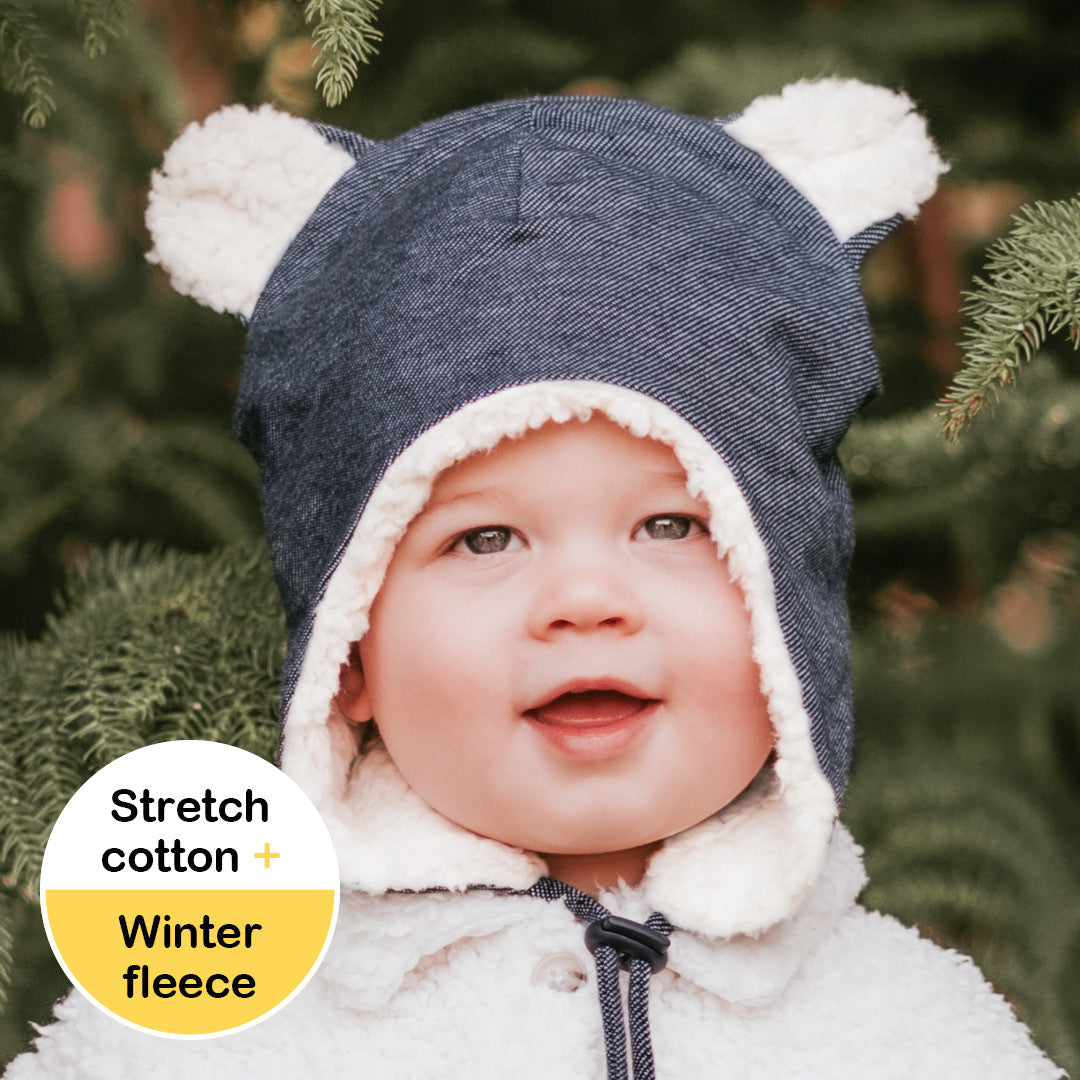 Bedhead Fleecy Baby Beanie - Denim
