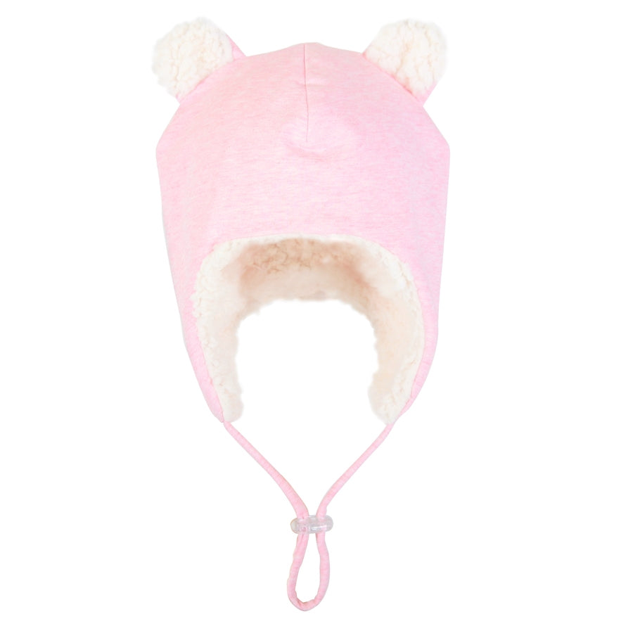 Bedhead Fleecy Baby Beanie - Baby Pink Marle