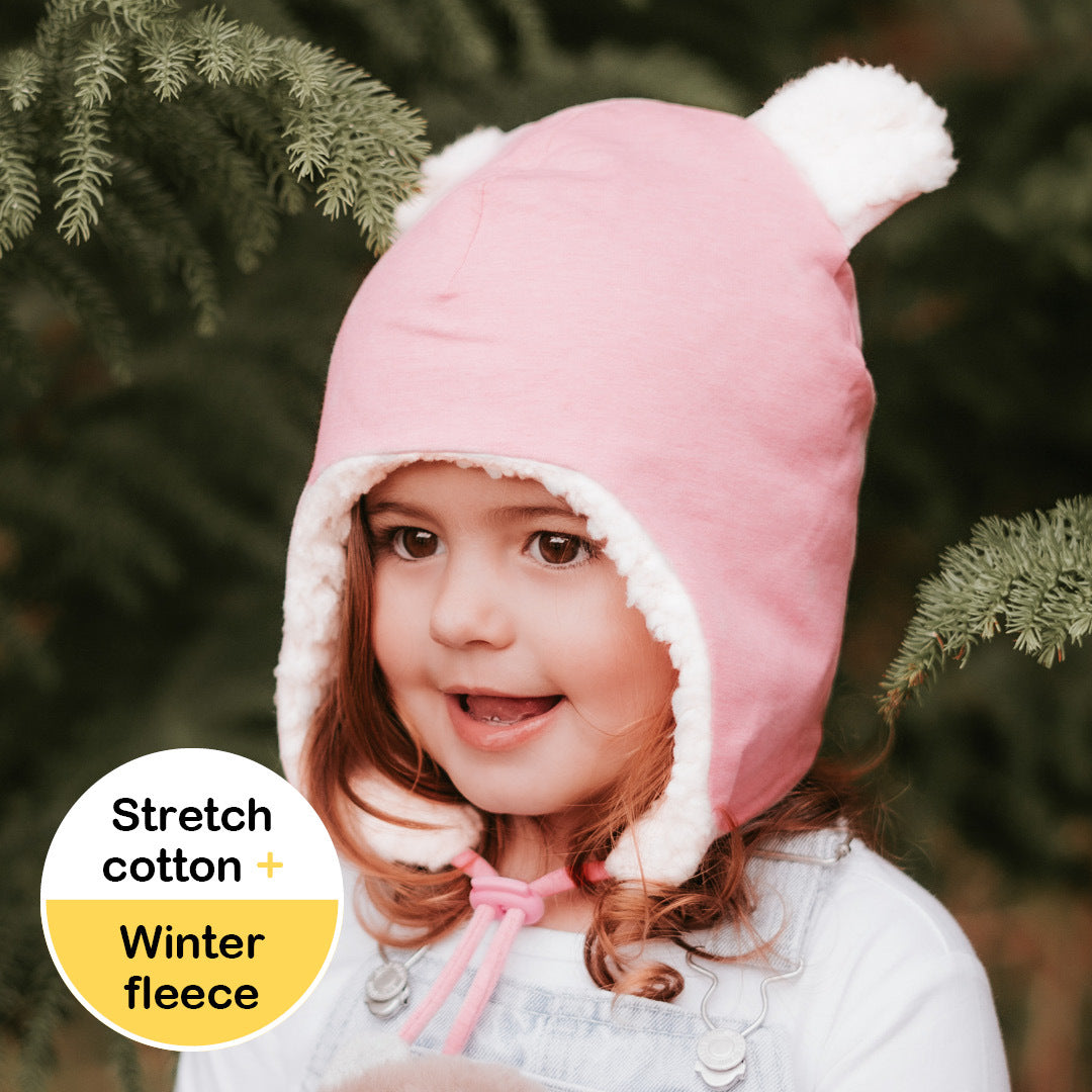 Bedhead Fleecy Baby Beanie - Baby Pink Marle