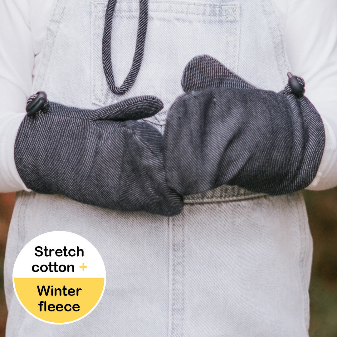 Bedhead Fleecy Baby Mitten - Denim