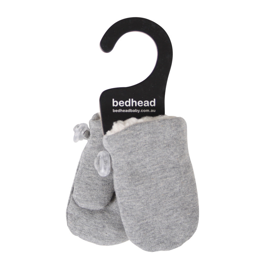 Bedhead Fleecy Baby Mitten - Grey Marle