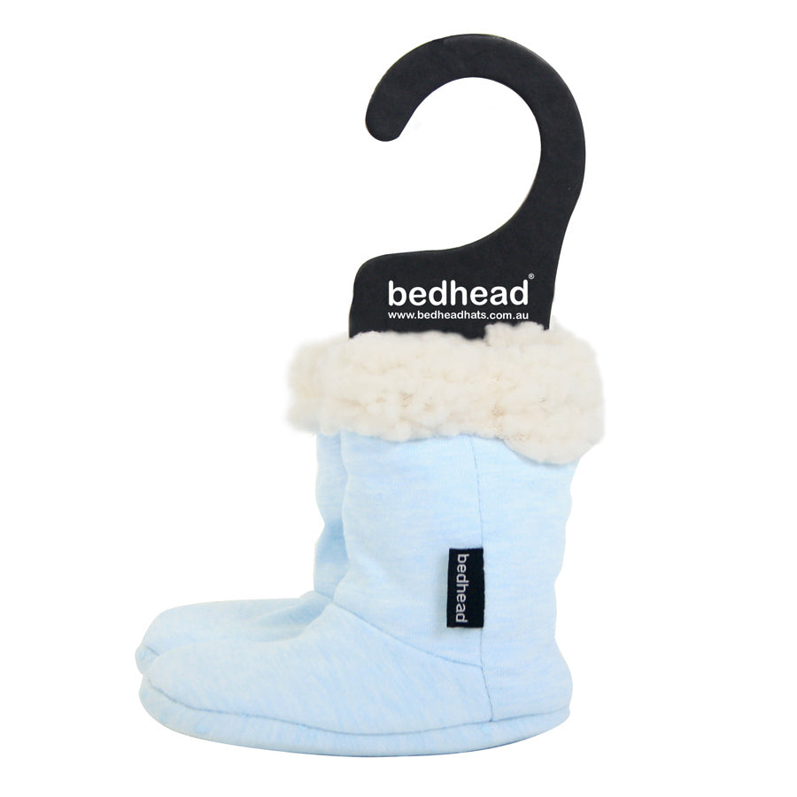 Bedhead Fleecy Winter Booties - Baby Blue Marle
