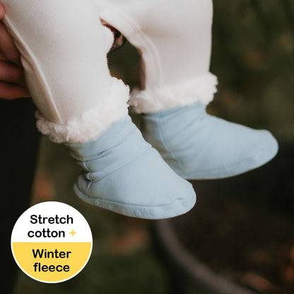 Bedhead Fleecy Winter Booties - Baby Blue Marle