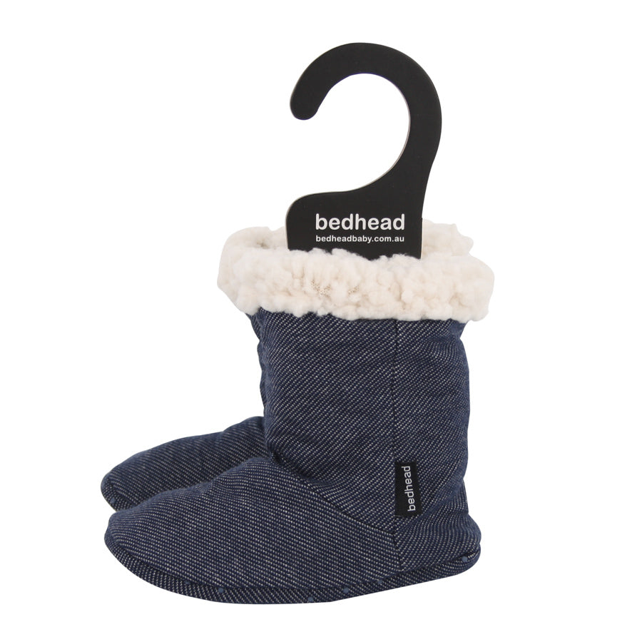 Bedhead Fleecy Winter Booties - Denim