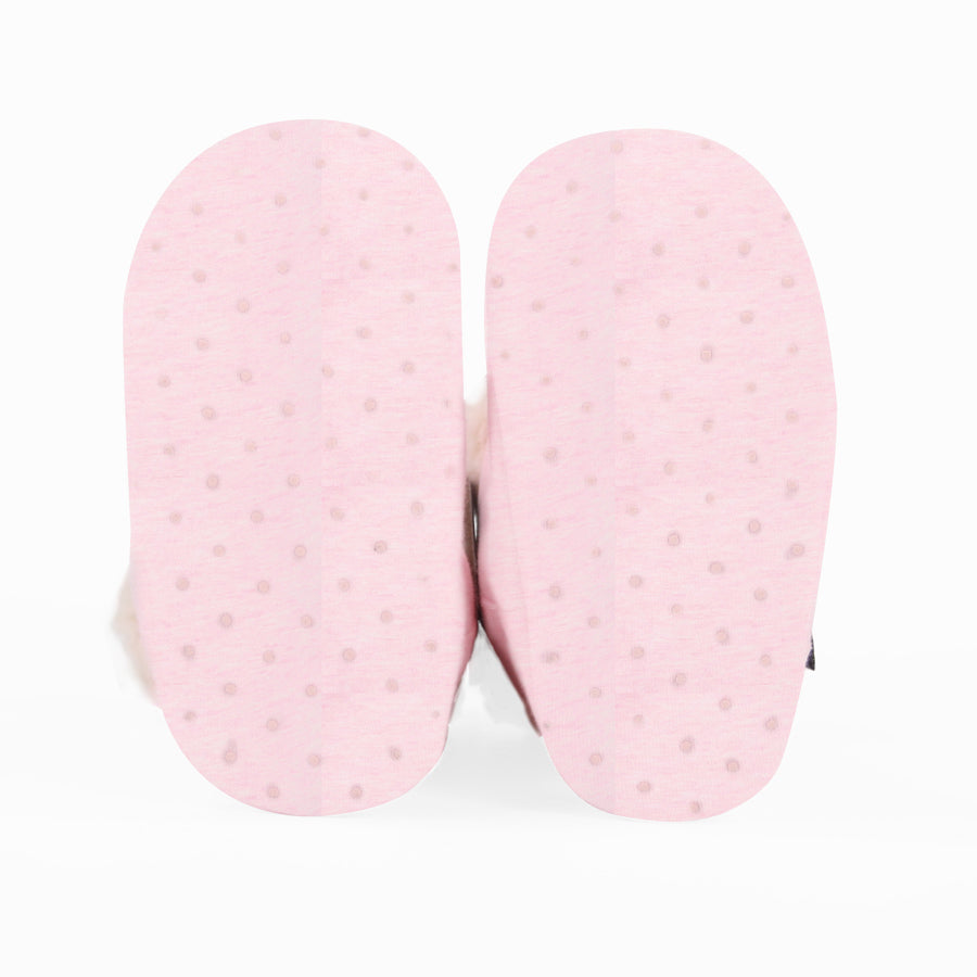 Bedhead Fleecy Winter Booties - Baby Pink Marle