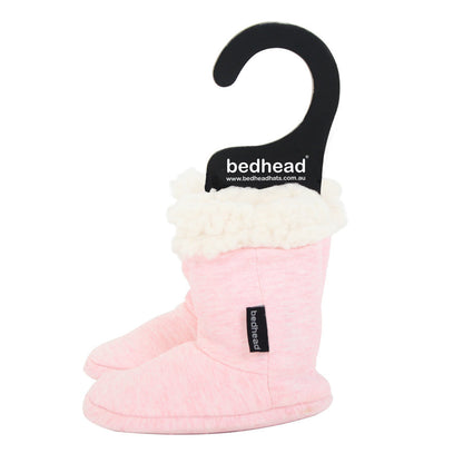 Bedhead Fleecy Winter Booties - Baby Pink Marle