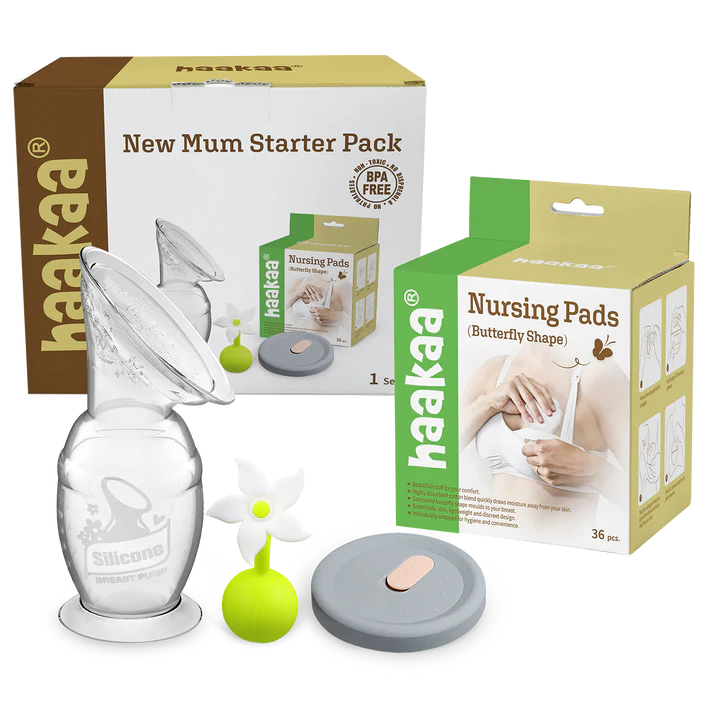 Haakaa New Mum Starter Pack - White Stopper (Generation 2 150ml Pump)
