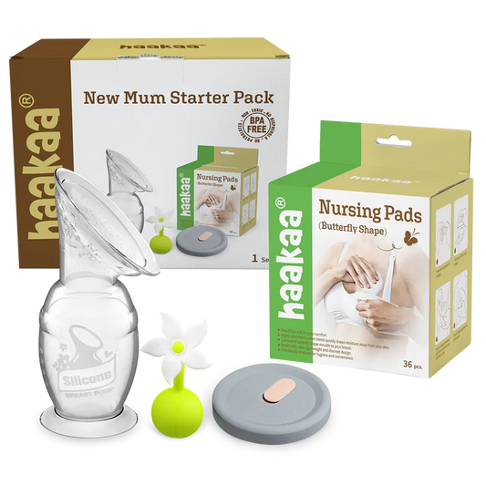 Haakaa New Mum Starter Pack - White Stopper (Generation 2 150ml Pump)