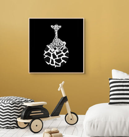 Ink Boss Art Baby Animals Giraffe Black & White