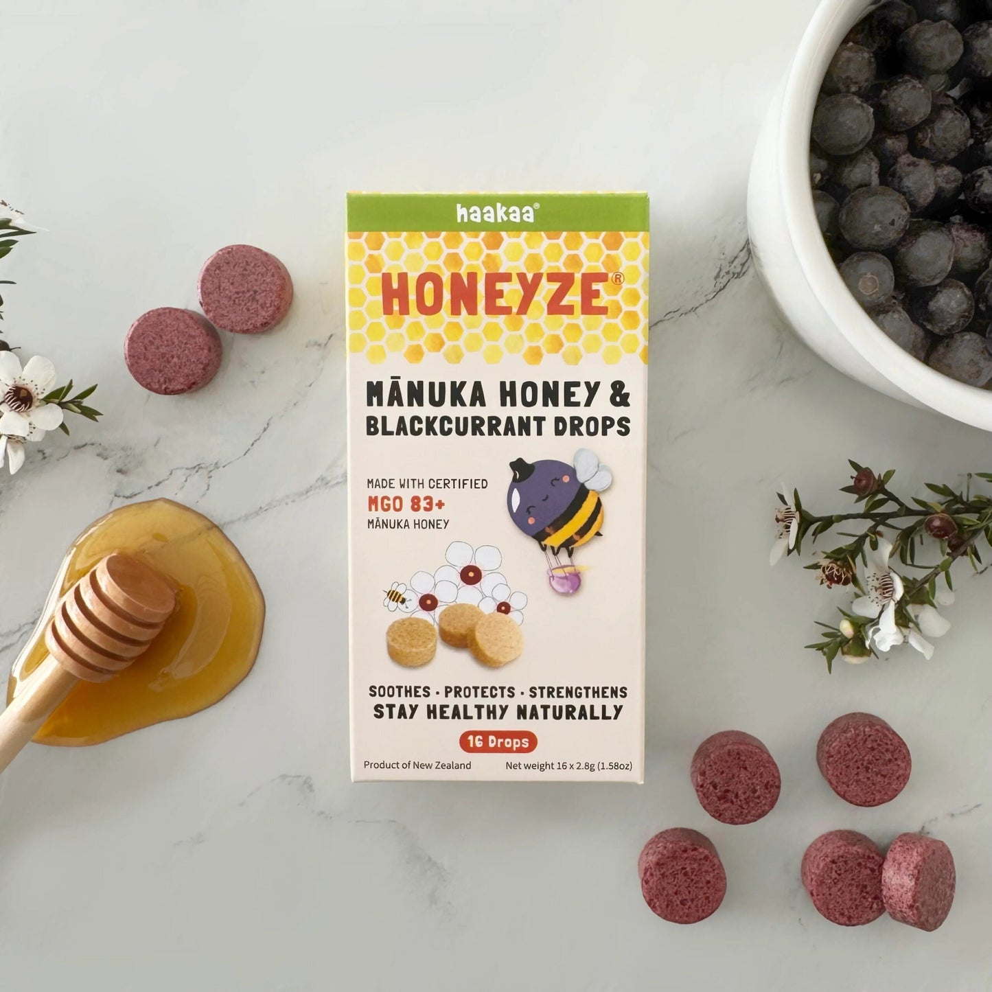 HaaKaa Pocketbee Mānuka Honey Drops - New Zealand Made