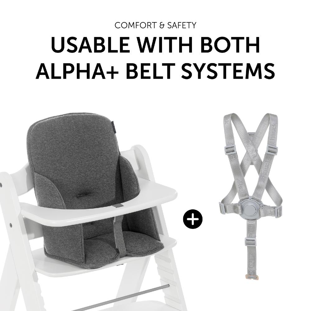Hauck Alpha Cosy Select Highchair Insert - Jersey Charcoal