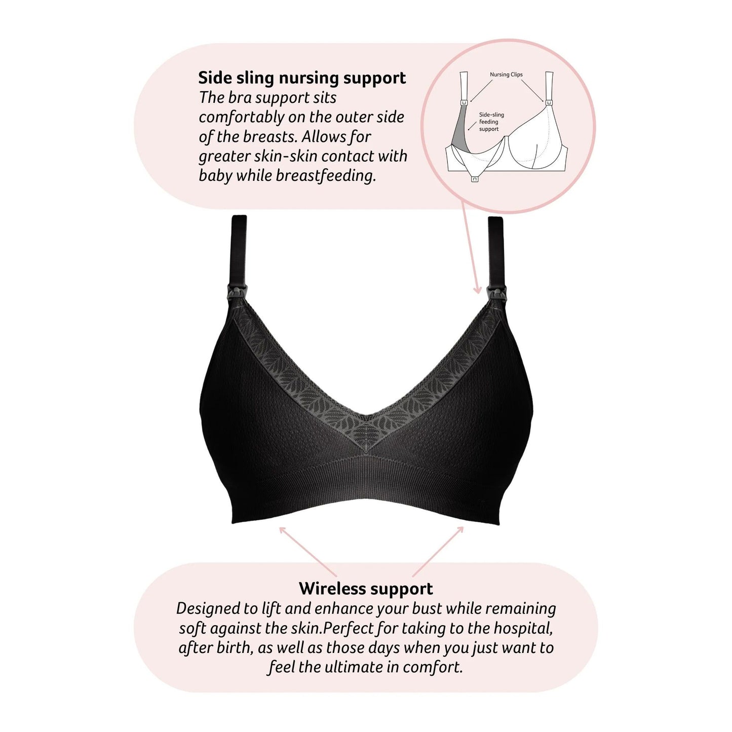 Hotmilk Caress FlexFit Nursing Bra - Black