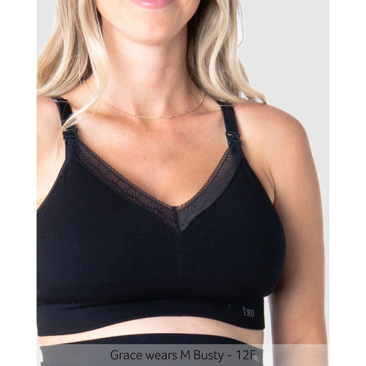 Hotmilk Caress FlexFit Nursing Bra - Black Busty