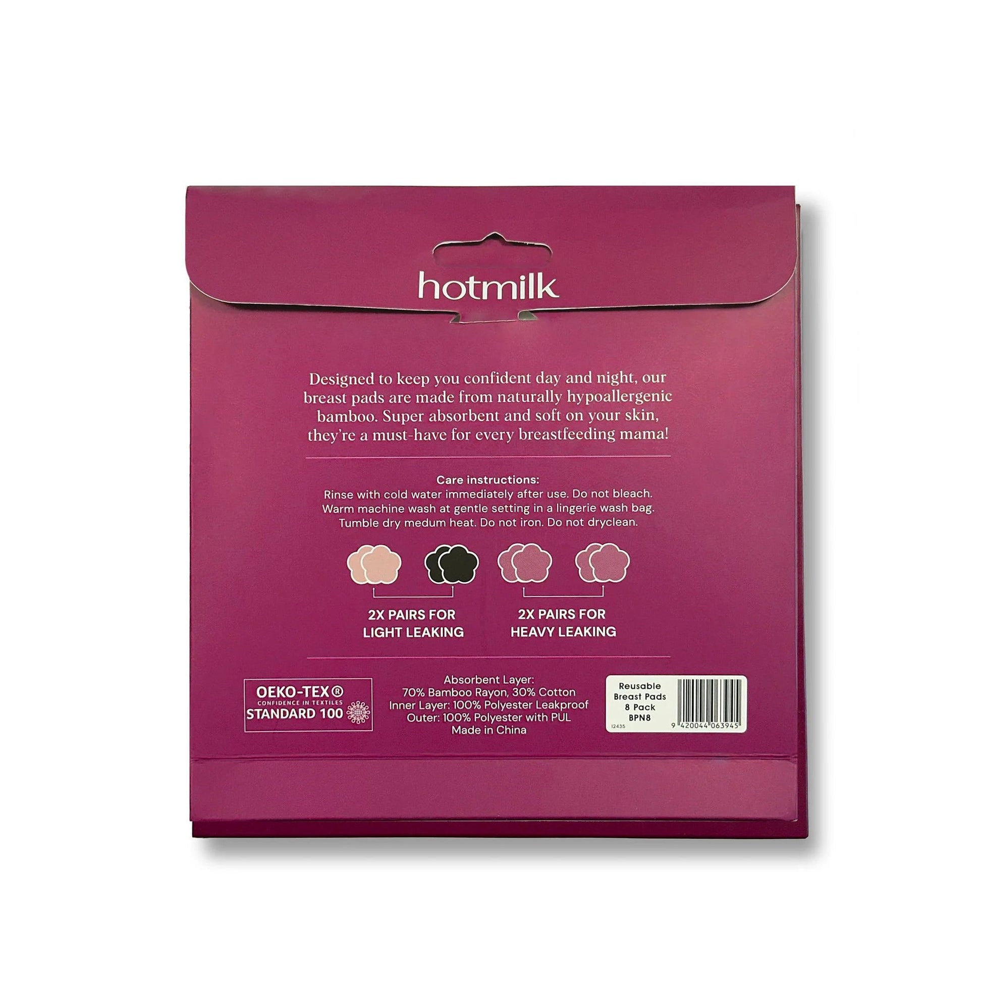 Hotmilk Reusable Nursing Pads - 8 pk